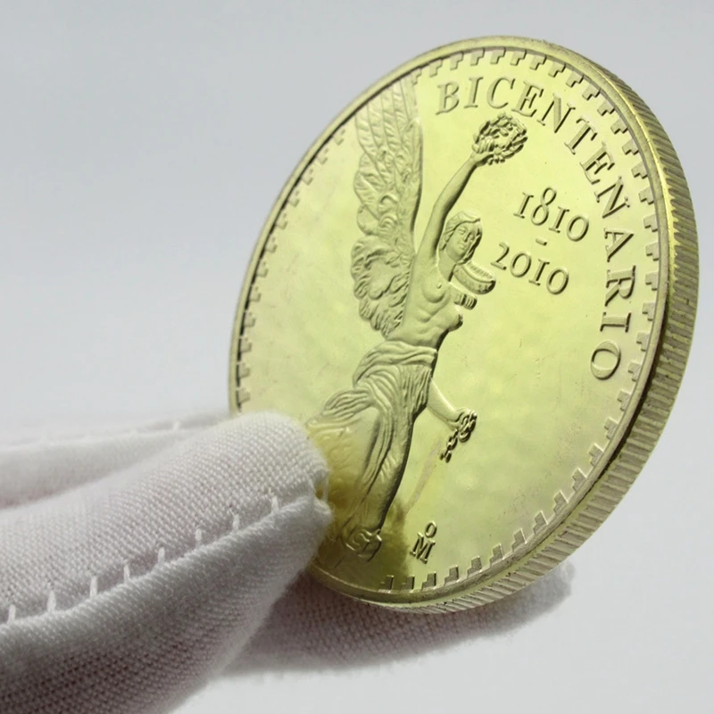 Мексика независимости 200 годовщина статуи Свободы золотые монеты сувенир