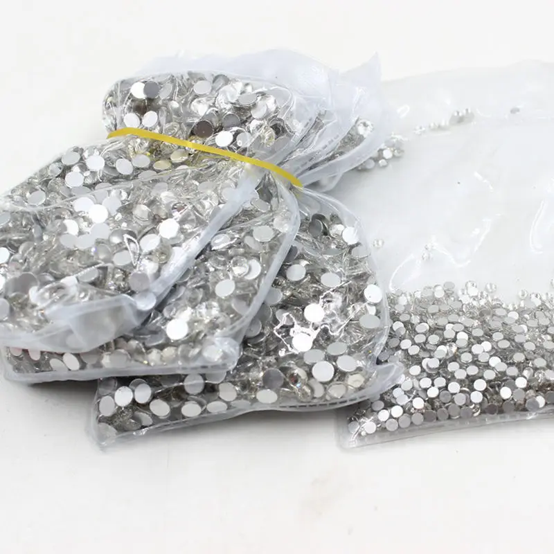 SS3 SS34 прозрачные кристаллы белые стразы горячей фиксации с плоским стеклом для DIY