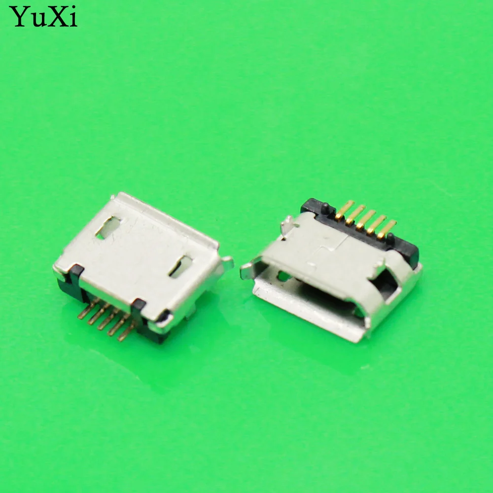 Юйси 100 шт. микро USB 5pin DIP гнездовой разъем для мобильного телефона мини usb зарядки