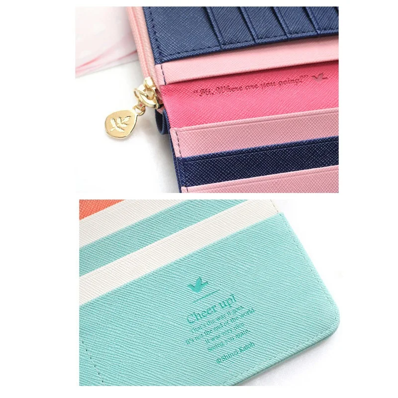 Женский удлиненный кошелек из ПУ кожи на молнии|carteira feminina|card holder clutchpurse card |