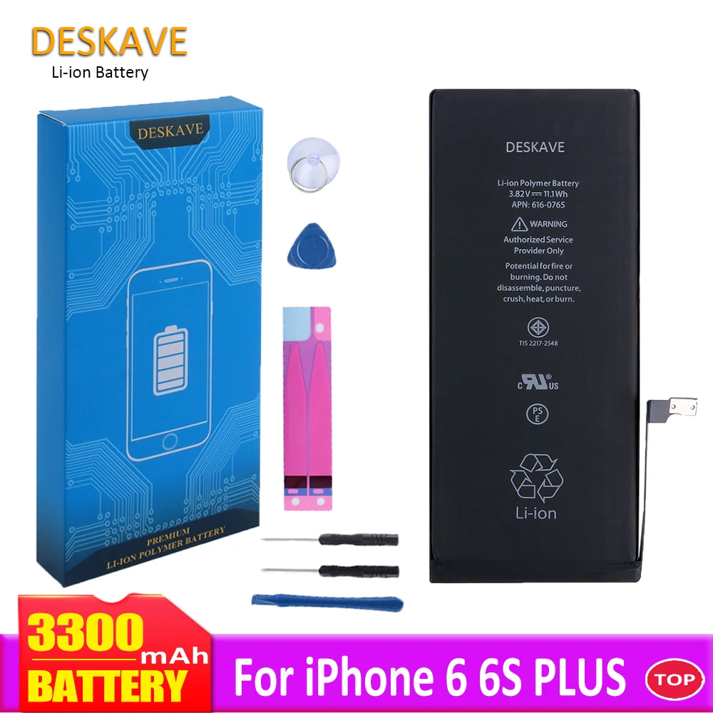 Аккумулятор большой емкости для iPhone 6 6S Plus 6P 6SP сменные батареи 3300 мАч мобильный