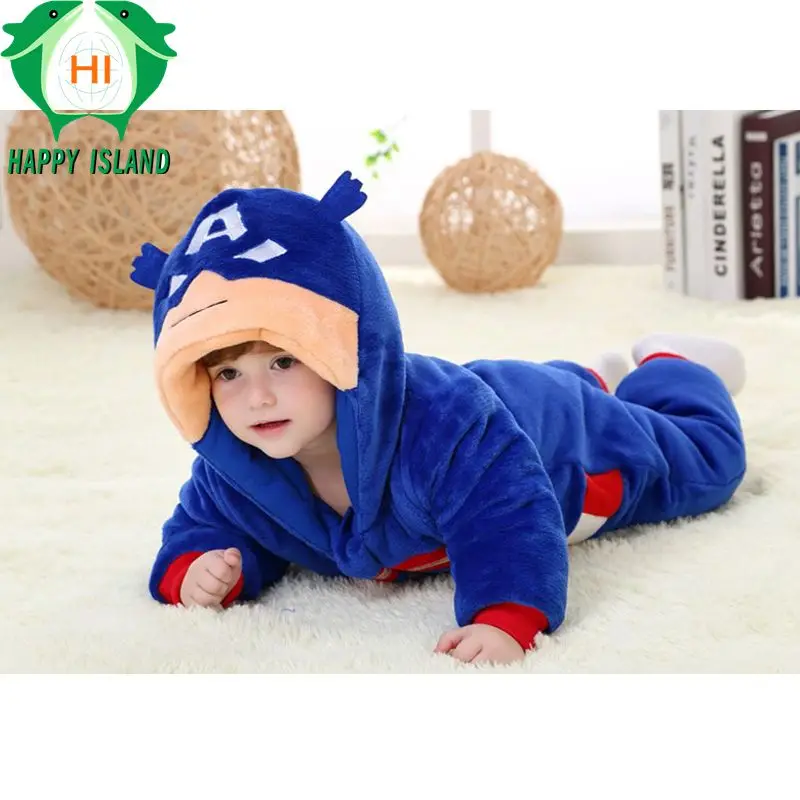 Брендовая фланелевая одежда для малышей Сезон весна-зима Костюм капитана