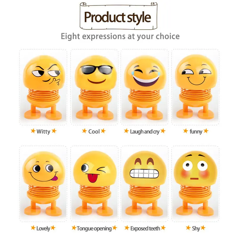 Милая улыбка автомобиля куклы украшения для приборной панели аксессуары