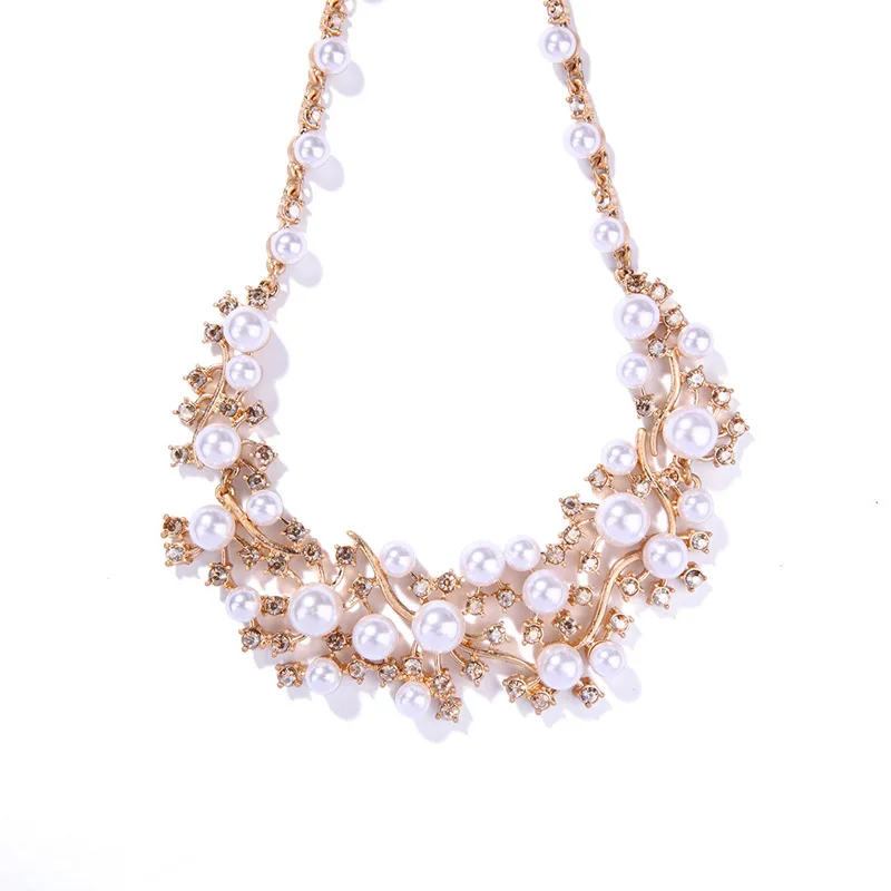 Luxury New Series 2019 Noble elegant Pearl Flower boughs lady's banquet Necklace For Women Gem Gifts Wedding | Украшения и