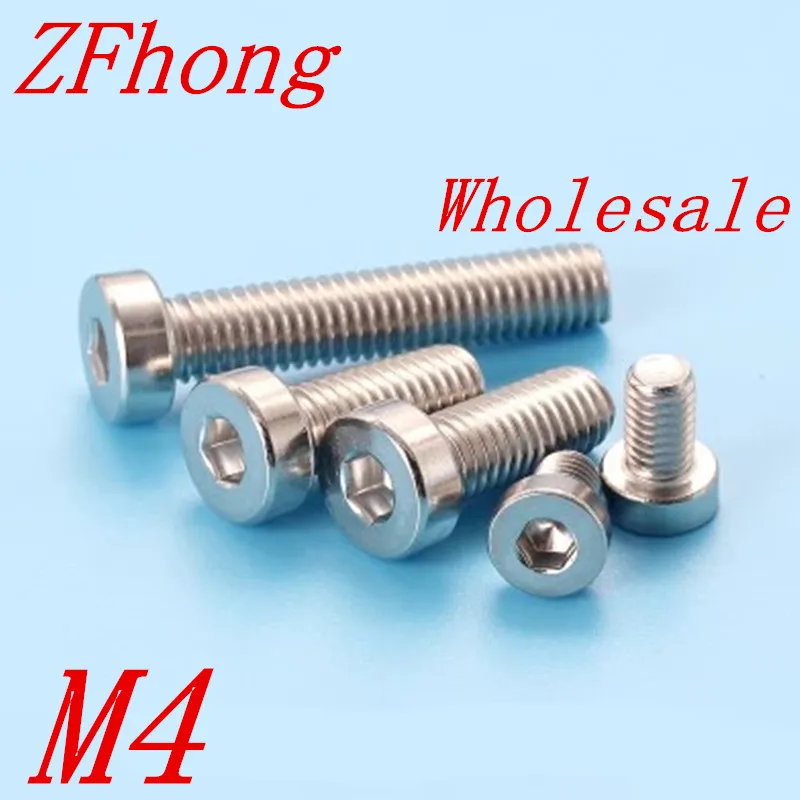 

500pcs/lot DIN7984 M4*6/8/10/12/16/20 stainless steel hex socket short thin head cap model auto diy screw,