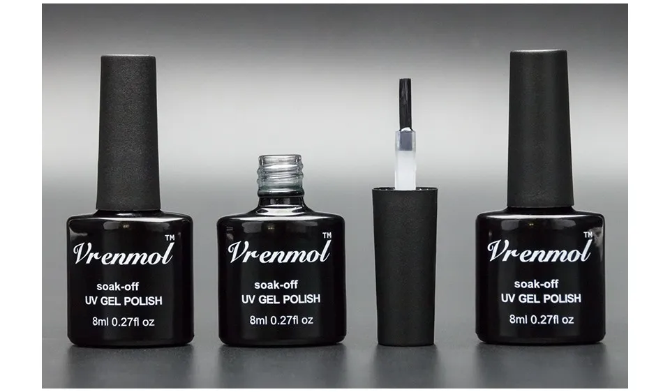 Vrenmol 1 шт. очаровательный Платиновый гель для ногтей лак Полупостоянный гель для ногтей с блестками УФ светодиодный отмачиваемый гель лак