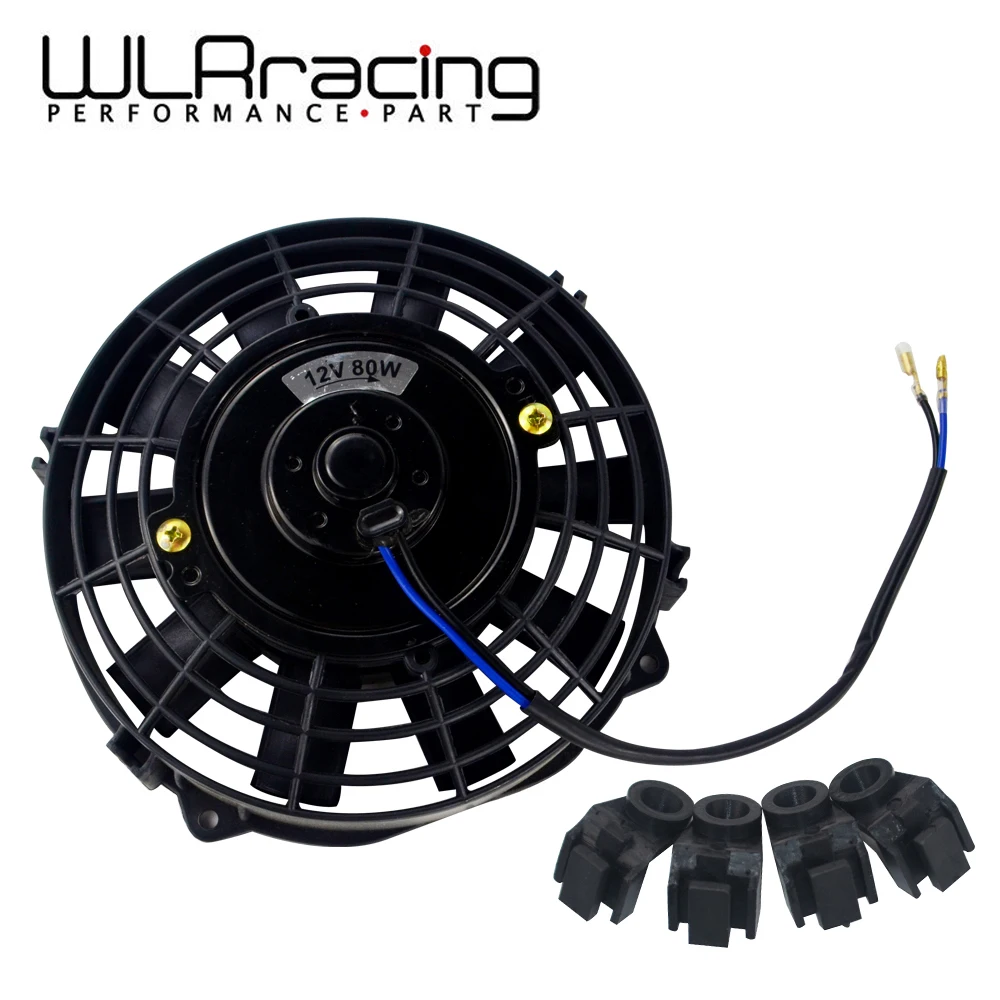 WLR RACING-7 дюймов Универсальный 12 в 80 Вт Тонкий Реверсивный электрический радиатор авто вентилятор Push Pull с монтажным комплектом тип I " WLR-FANI7