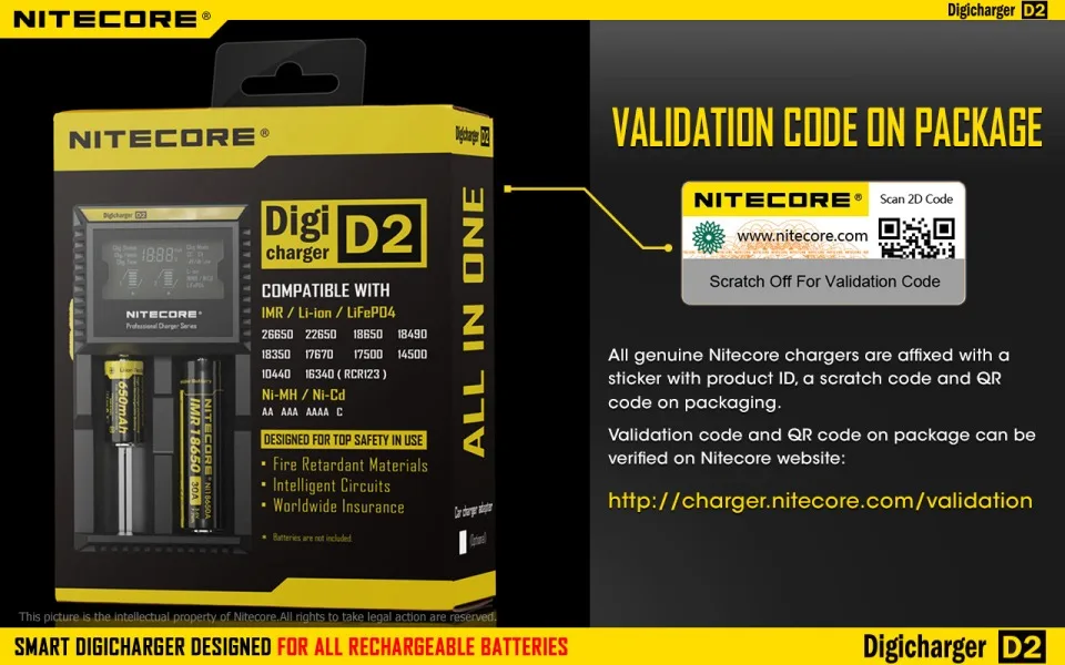 Nitecore SC4 D4 D2 I4 I2 цифровой процессор inteligente ЖК-схема Global de seguros Li-Ion 18650 14500 16340 26650 de cargador