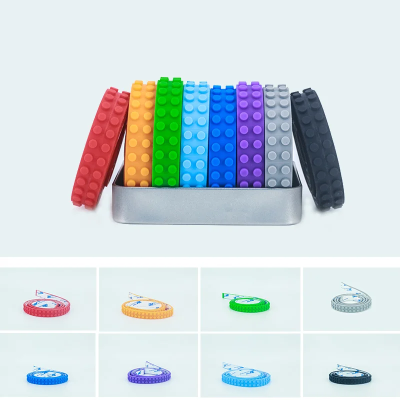 Детский конструктор из мягкого силикона 2x115 точек 92 см|block plate|building block platetoy brick |