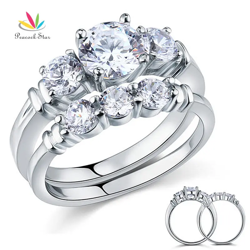 2 шт. кольцо из серебра 925 пробы с павлином и звездой|engagement ring set|ring setengagement |