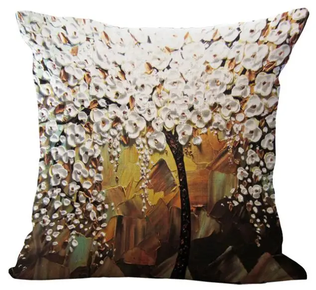 Чехол для подушки льняная Красивая 3D Художественная живопись чехол дерева