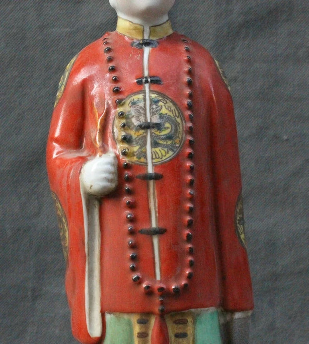 14 &quotКитай WuCai Pocelain Династия Цин император Кайзер Tzar сын Небесный статуя | Дом и