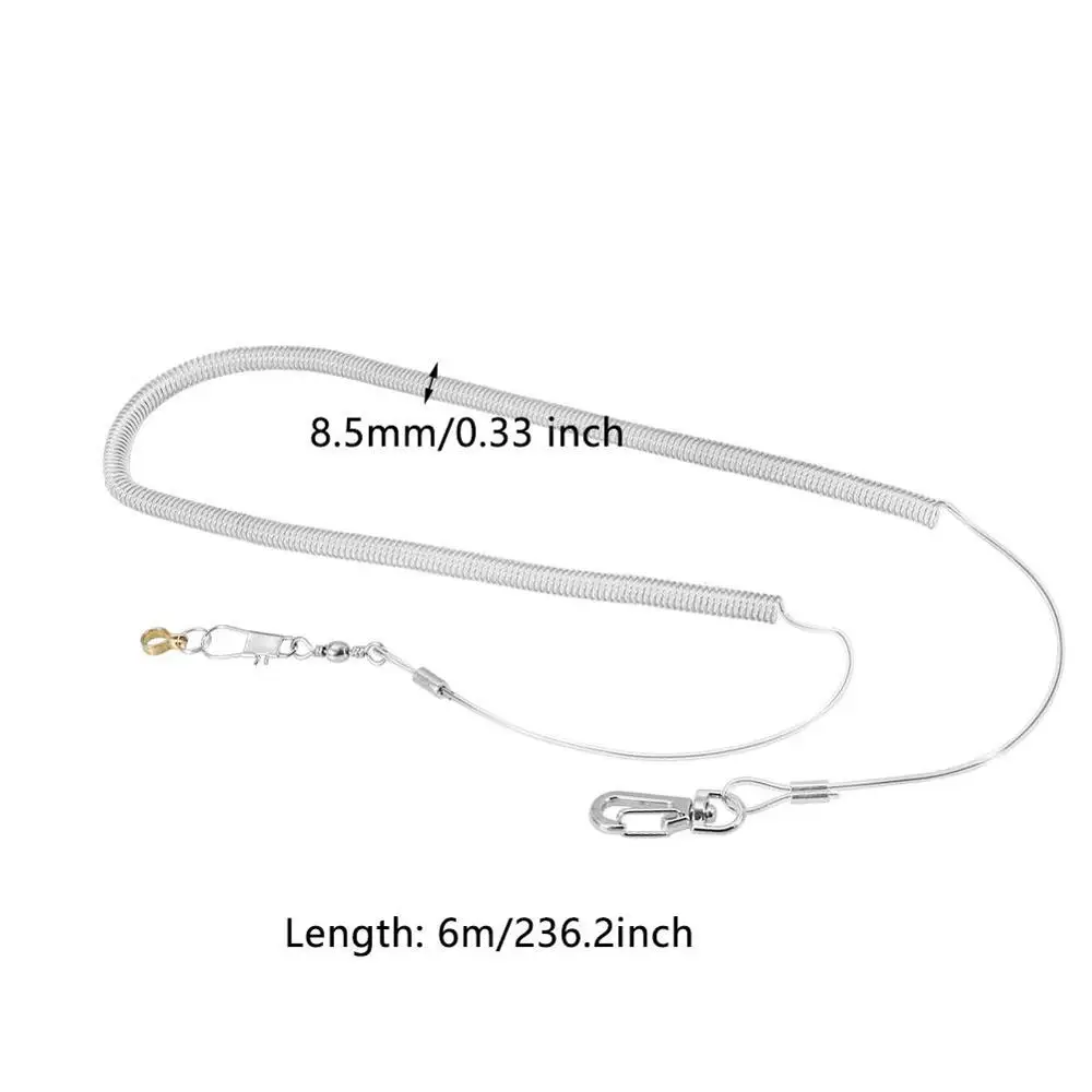 8.5MM 4,5/6,5/8,5 мм Диаметр стопы кольцо+ 6 м Длина попугая Anti-bite Летающий тренировочная веревка, прочные резиновые ремни наборы поводков разные цвета - Цвет: 8.5MM