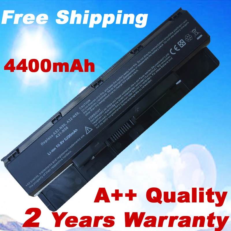 

4400mAh Laptop battery For Asus A31-N56 A32-N56 A33-N56 G56 G56J G56J G56JK G56JR N46 N46J N46JV N46V N46VB N46VJ N46VM