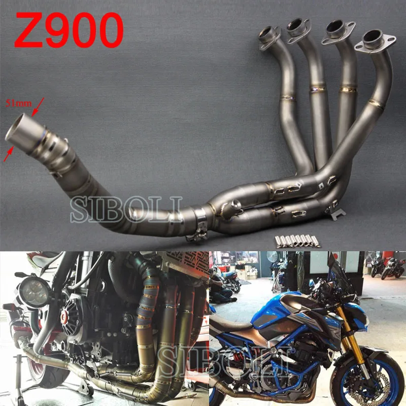 Выхлопная трубка Z900 для мотоцикла полностью выхлопная труба из титанового