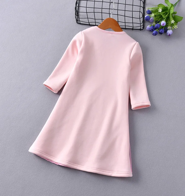 Платье для девочек; Vestidos; платье принцессы Анны и Эльзы с принтом; сезон весна-зима; платья с длинными рукавами для девочек; костюм для маленьких девочек