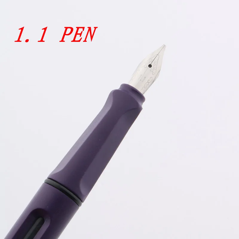 1.1 pen Медная ручка матовый фиолетовый 878 пластик прозрачный Готический параллельный художественный корпус Плоский Наконечник виниловая каллиграфия авторучка - Цвет: 1.1 pen