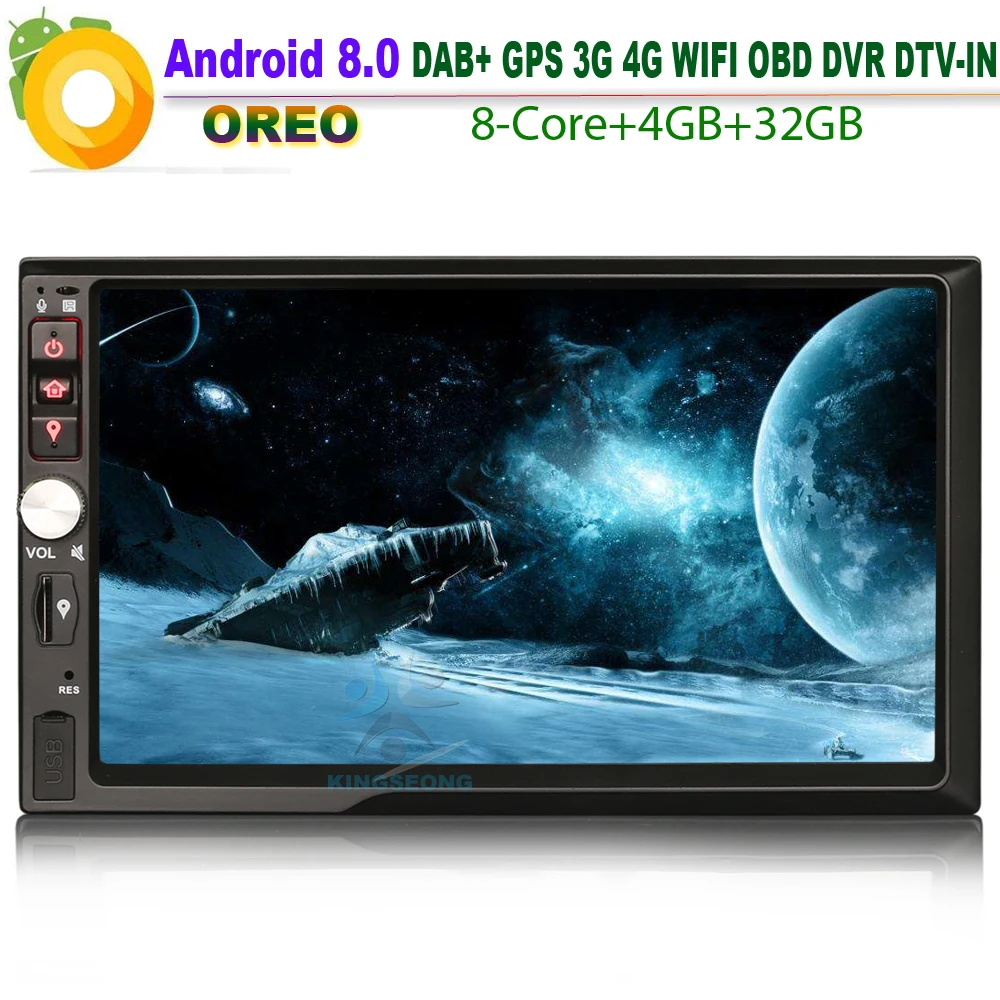 7 &quotHD двойной Din Android 8 0 Авторадио Bluetooth SatNav автомобильный стерео GPS WiFi 4G TPMS DAB +