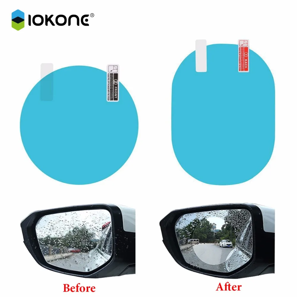 IOKONE Anti Fog Side Car Mirror Sticker Clear Rearview Protective Film Waterproof Rainproof Plastic Anti-glare | Автомобили и
