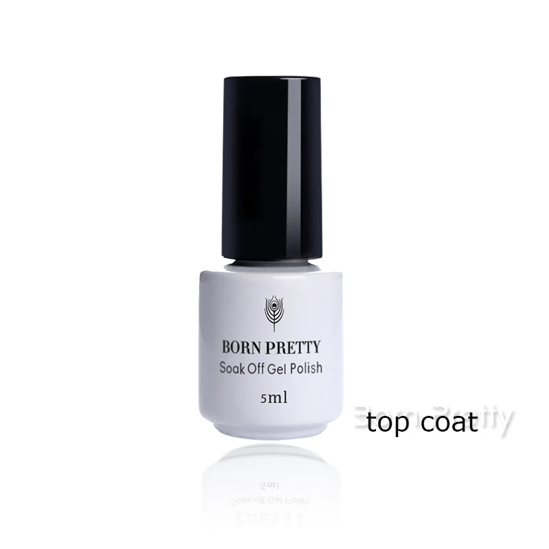 Top Coat BORN PRETTY Flower Fairy гель 5 г цветочный замачиваемый Маникюр УФ-гель для дизайна ногтей Базовое покрытие или верхнее покрытие 5 мл замачиваемый Гель-лак 1 коробка - Цвет: Top Coat