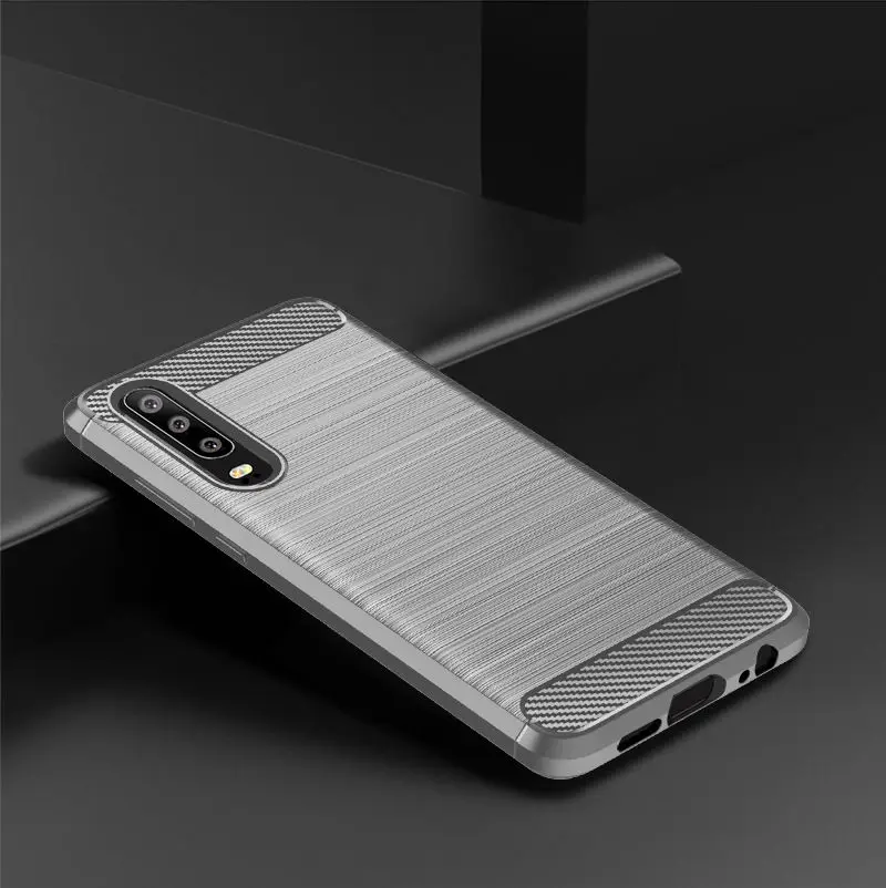 Чехол для Huawei P30 из углеродного волокна TUP силиконовый анти осенний мягкий чехол