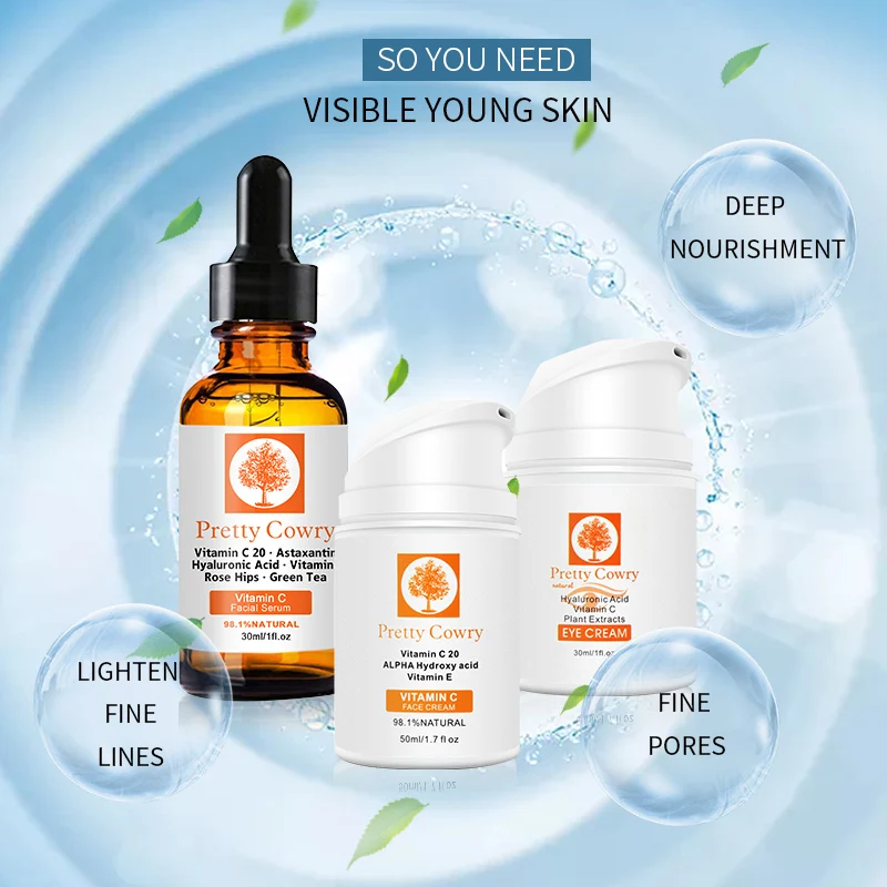 Красивый набор для ухода за кожей коровы Увлажняющий Осветляющий антивозрастной