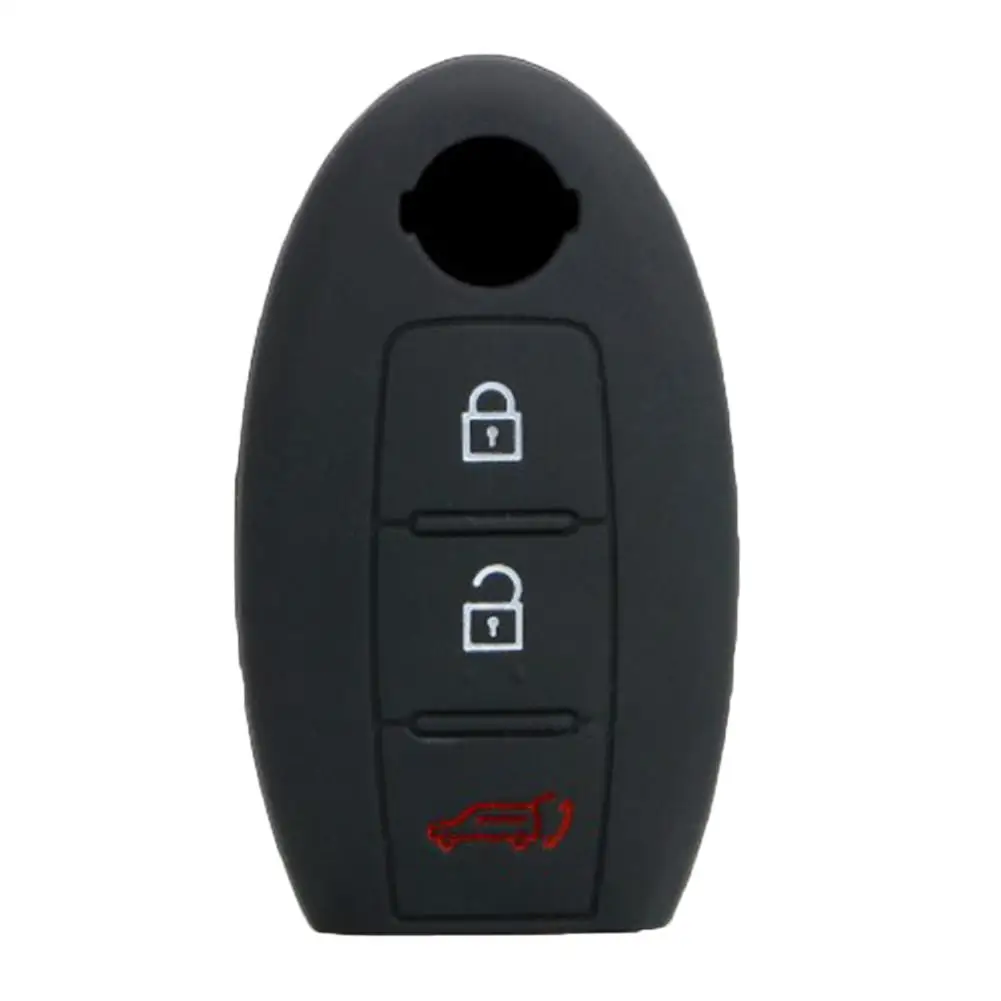 3 кнопочный ключ автомобиля силиконовый чехол для Nissan TEANA Qashqai Juke Key Bag Обложка протектор Fob автомобильный Стайлинг авто аксессуары оптом