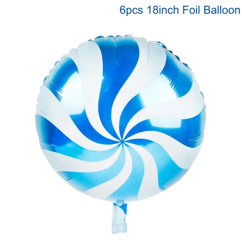 18 inch balloon1 6 шт. 18 дюймов радужные конфеты фольгированные шары круглый леденец алюминиевый воздушный шар из фольги День рождения украшения Дети Infaltable баллон - Цвет: 18 inch balloon1