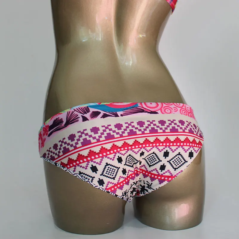 Летний стиль треугольный сексуальный комплект бикини с принтом женский