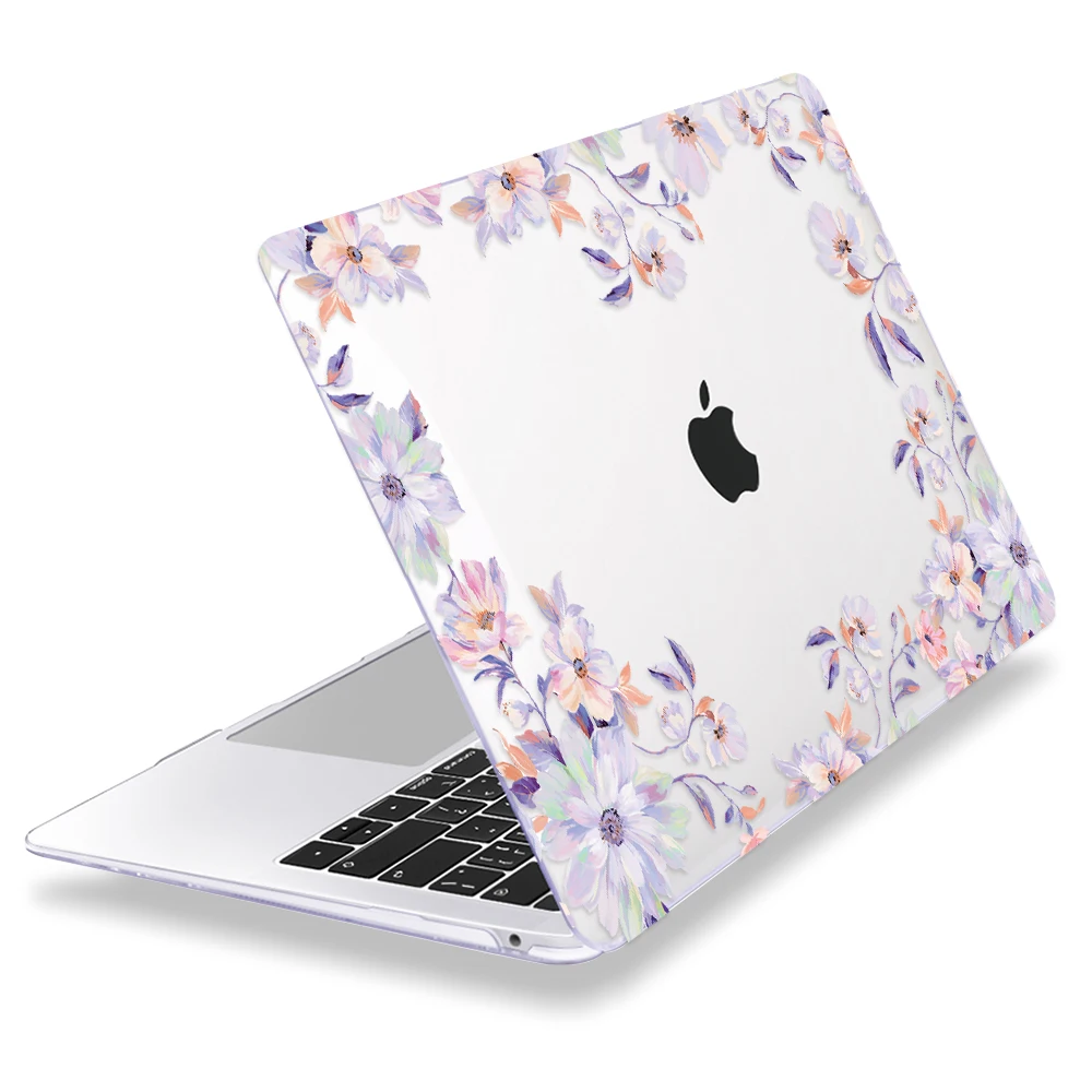 Flowers Laptop Case for Apple MacBook Pro Air Retina 11 12 13 15 Inch Touch bar Hard Cover Shell Sleeve with Free Gift