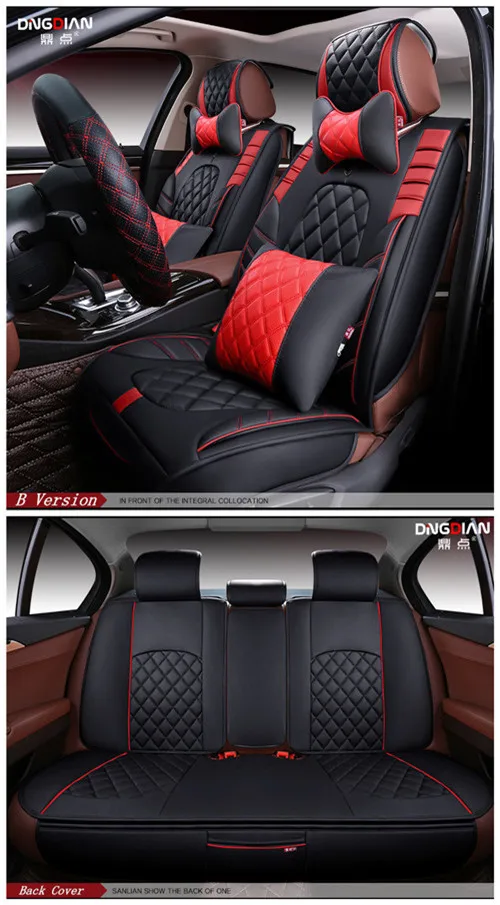 Verson B 3D Стильный чехол для сиденья автомобиля для Volkswagen Beetle CC Eos Golf Jetta Passat Tiguan Touareg sharan, волокнистая кожа - Название цвета: Verson B