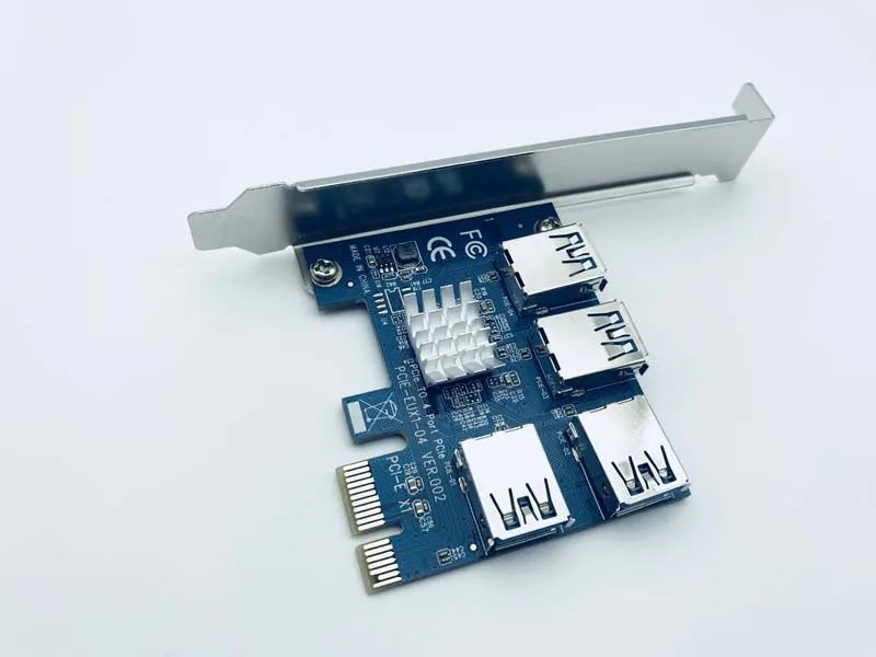SATA 15pin до 6pin PCI express 16X Слоты Райзер карта PCI-E 1X к внешнему 4 PCI-e слот адаптер PCIe порт