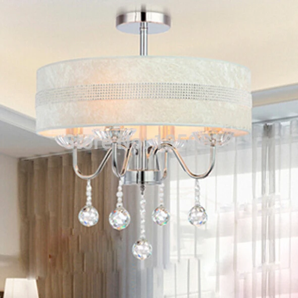 Светодиодный хрустальный светильник с 4 лампами для украшения дома круглый