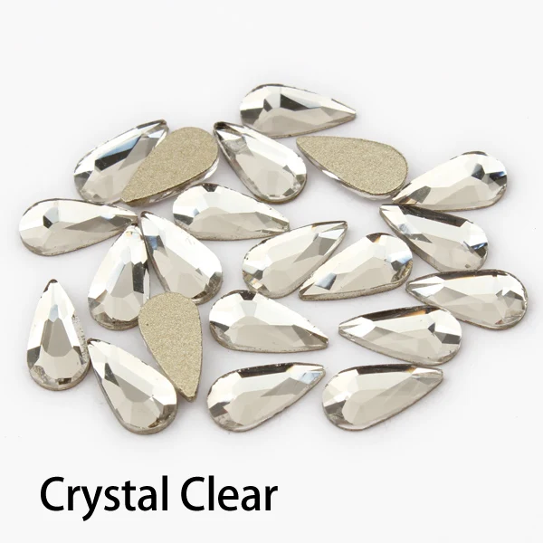 Crystal chear Горячая Распродажа маленький DR 4x8 мм ногтей Стразы 11 цветов Необычные хрустальные камни 30/100 шт для 3D нейл-арта украшения - Цвет: Crystal chear