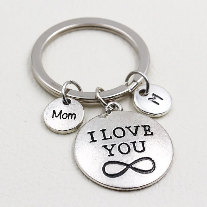 Новое поступление брелок для ключей серебряное кольцо для мамы I Love You Infinity Forever брелок для мамы металлический ключ для Авто цепи