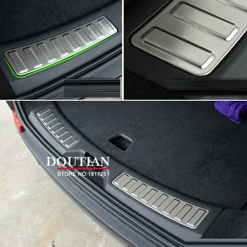 Нержавеющая сталь автомобильный ВНУТРЕННИЙ Задний бампер накладка на багажник