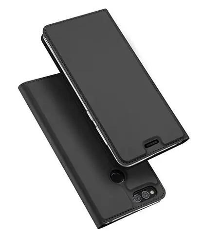 Раскладной Магнитный чехол-книжка для Huawei Honor 7X с откидной подставкой и кожаным