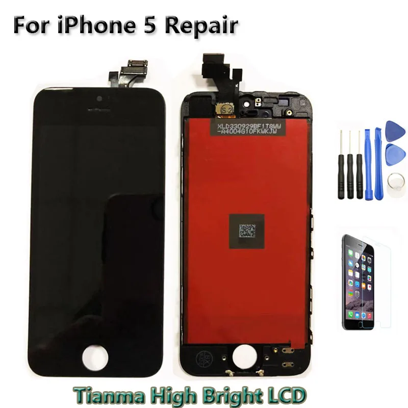 Tianma высокое яркое качество AAA сборка для iPhone 5 5G ЖК-дисплей дигитайзер 100% новая