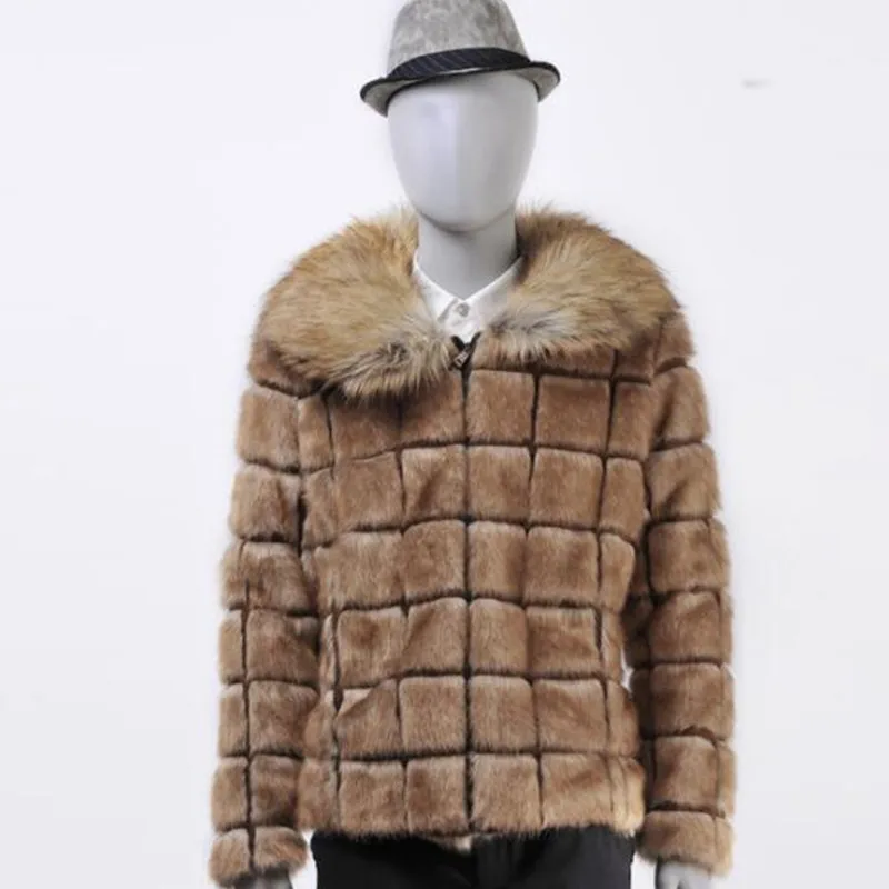 Мужская куртка с искусственным мехом S/3Xl Повседневная Верхняя одежда меховым