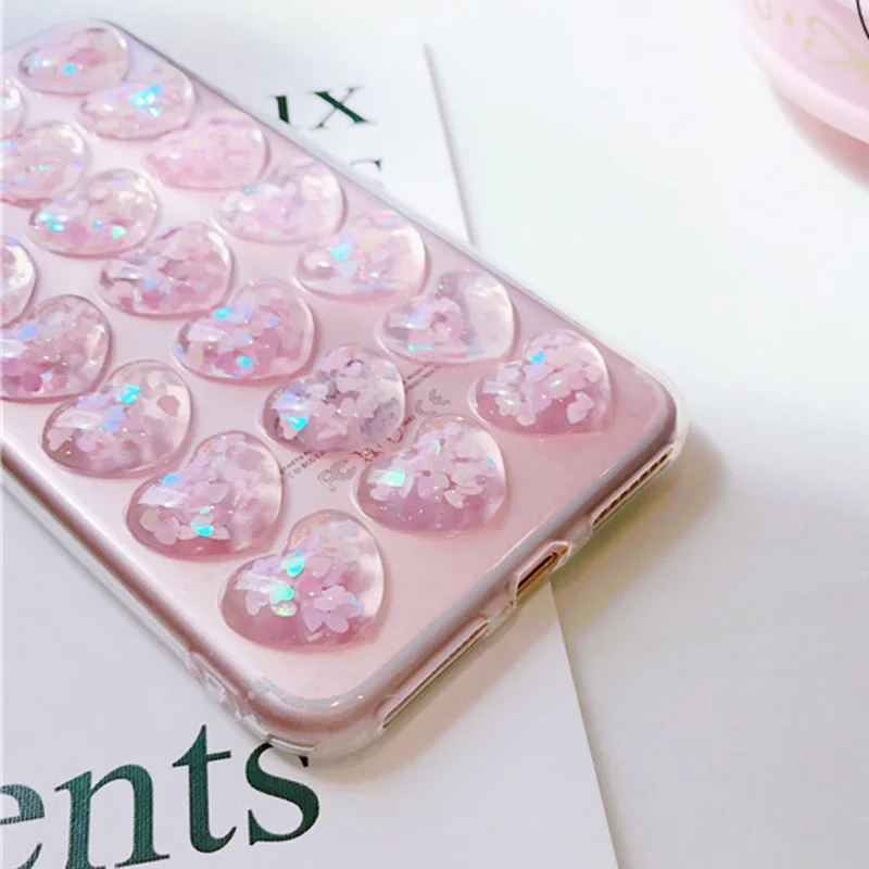 Чехол для телефона Kerzzil с 3d-изображением сердца карамельных цветов iPhone 7 6 6S Plus