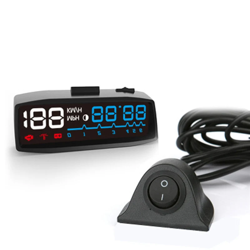 Автомобильный HUD Дисплей 2017 автомобильная система OBDII км/ч об/мин газовая