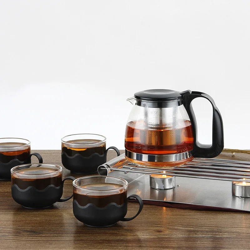 

Creative Rectangle Stainless Steel Teapot Trivets Candle Holder Warmer Coffee Milk Teapot Warm Stove Heating Base Teaware Shelf
