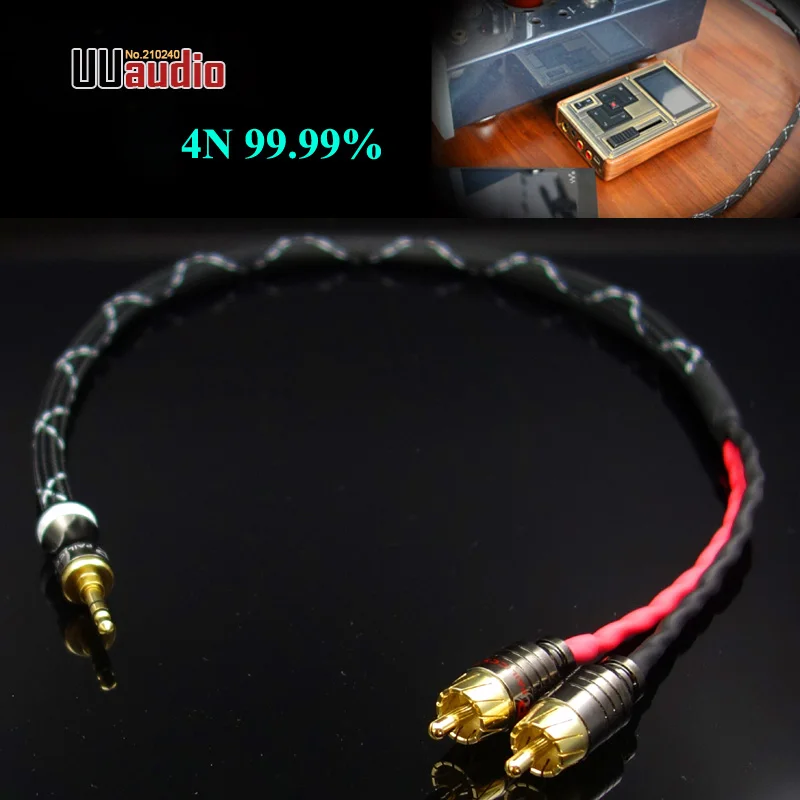 HIFI 3 5 мм до 2 RCA стерео кабель сделай сам Budweiser + Canare Профессиональный аудиокабель