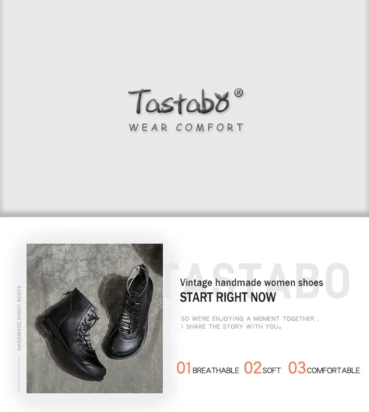 Tastabo/Новинка года; женские ботинки; кожаная обувь на резиновой подошве; удобная кожаная подкладка; летняя дышащая женская обувь