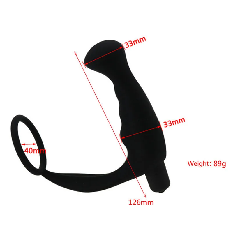 Male Silicone Vibrator for Men Anal Sex Toys Butt Plug Vibrating Prostate Stimulator Penis Massager Ring Masturbator |