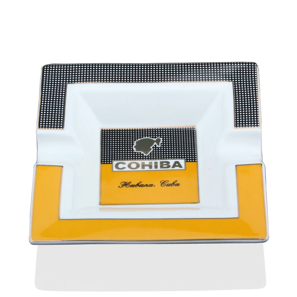 COHIBA керамическая пепельница для сигар квадратные гаджеты большой 2 Держатель