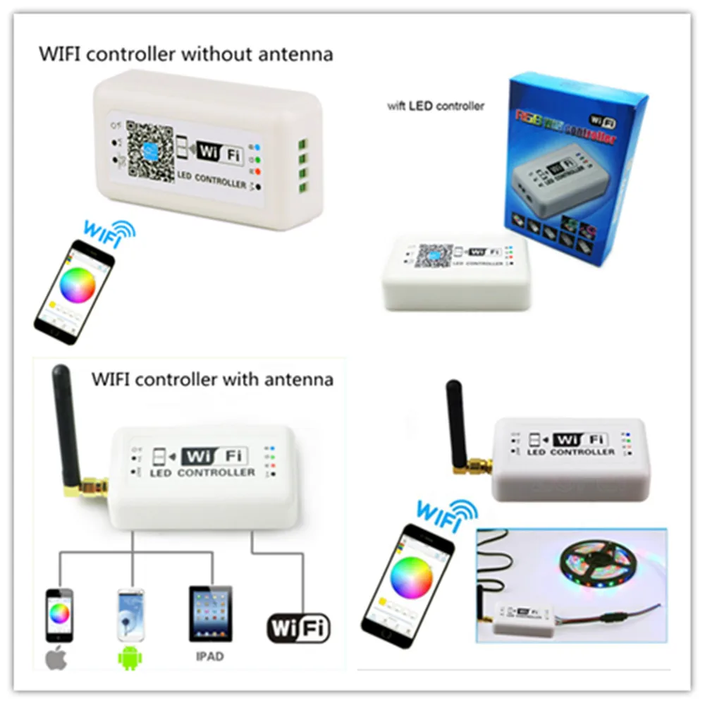 Беспроводной контроллер светодиодной ленты Wi Fi RGB DC7.5 24 В для iOS iPhone iPad Android