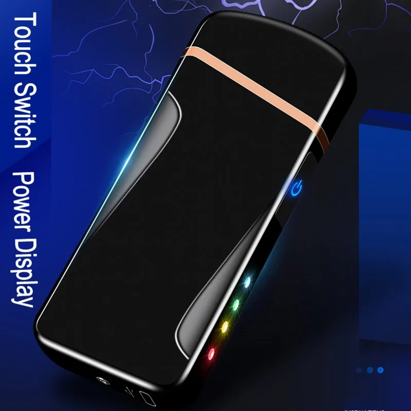 Новейшая зажигалка с двойной дугой плазменная электронная USB Зажигалка для
