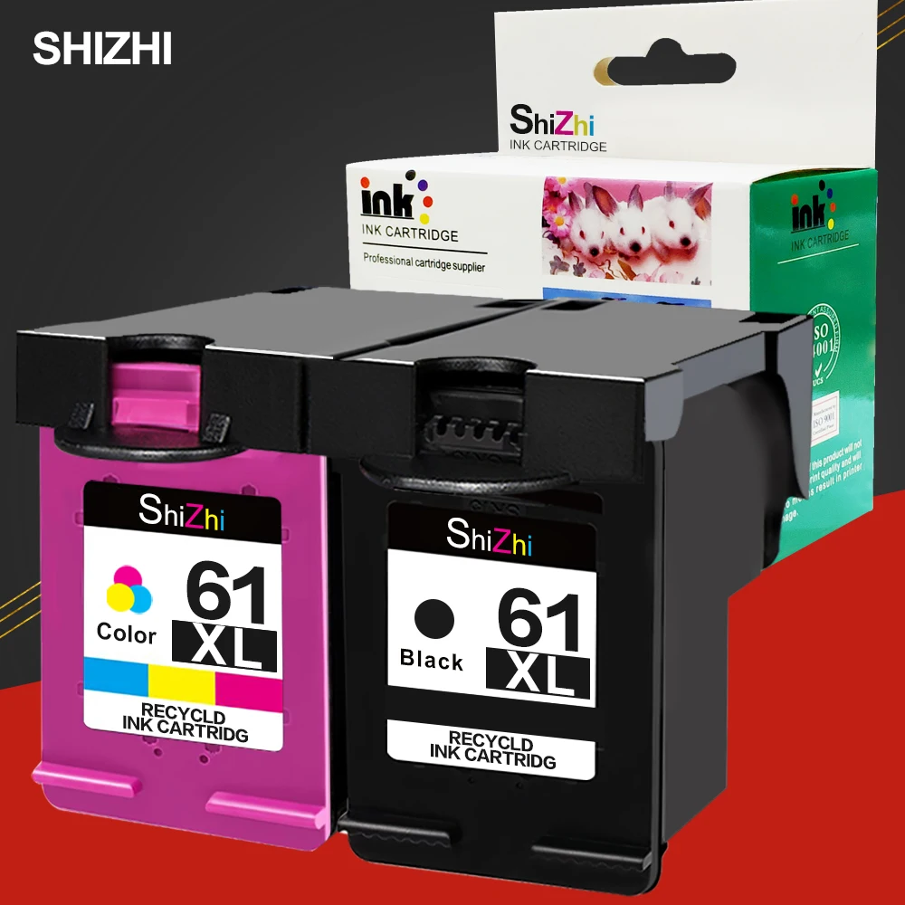 SHIZHI HP 61 61XL Восстановленный чернильный картридж Envy 4500 5531 5530 Deskjet 1010 1510 3050 1056 3510 Officejet