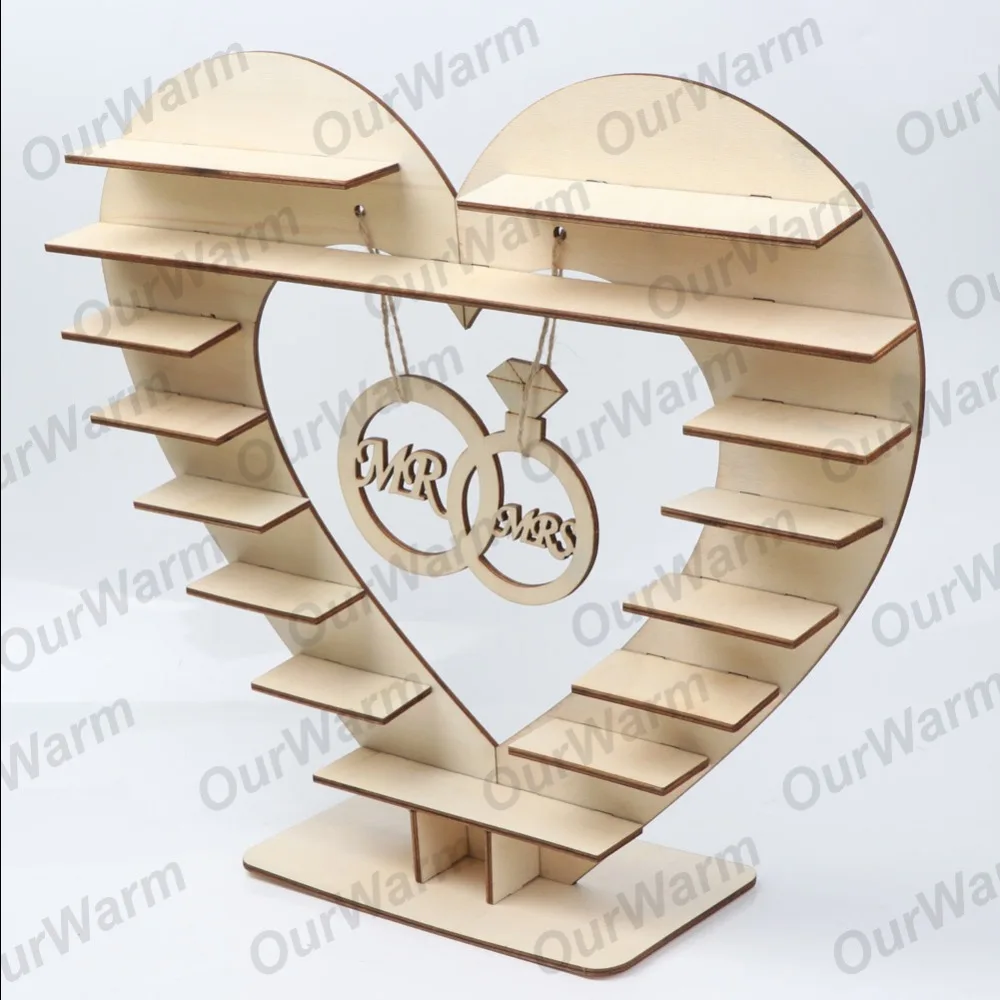 OurWarm подставка для конфет, свадебный стол, украшение, деревянный, сердце, дерево, шоколад Ferrero Rocher, подставка для пончиков, настенные подставки, сделай сам, ремесла
